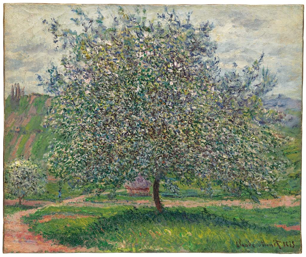 Posteriik No Frame Famous Modern Artwork Art Mural The Apple Tree By Claude Monet Oil Paintings Pictures For Home Decor 60X90cm
