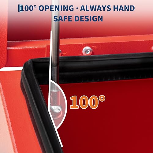 Miniatura 5 de Garvee Caja de herramientas de acero para camión, caja de herramientas resistente con doble tapa, bloqueable y resistente a la intemperie, se adapta