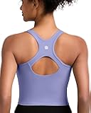 Workout Tank Tops for Women Built in Shelf Bras Padded,Sleeveless Gym Tops Athletic Yoga Shirts