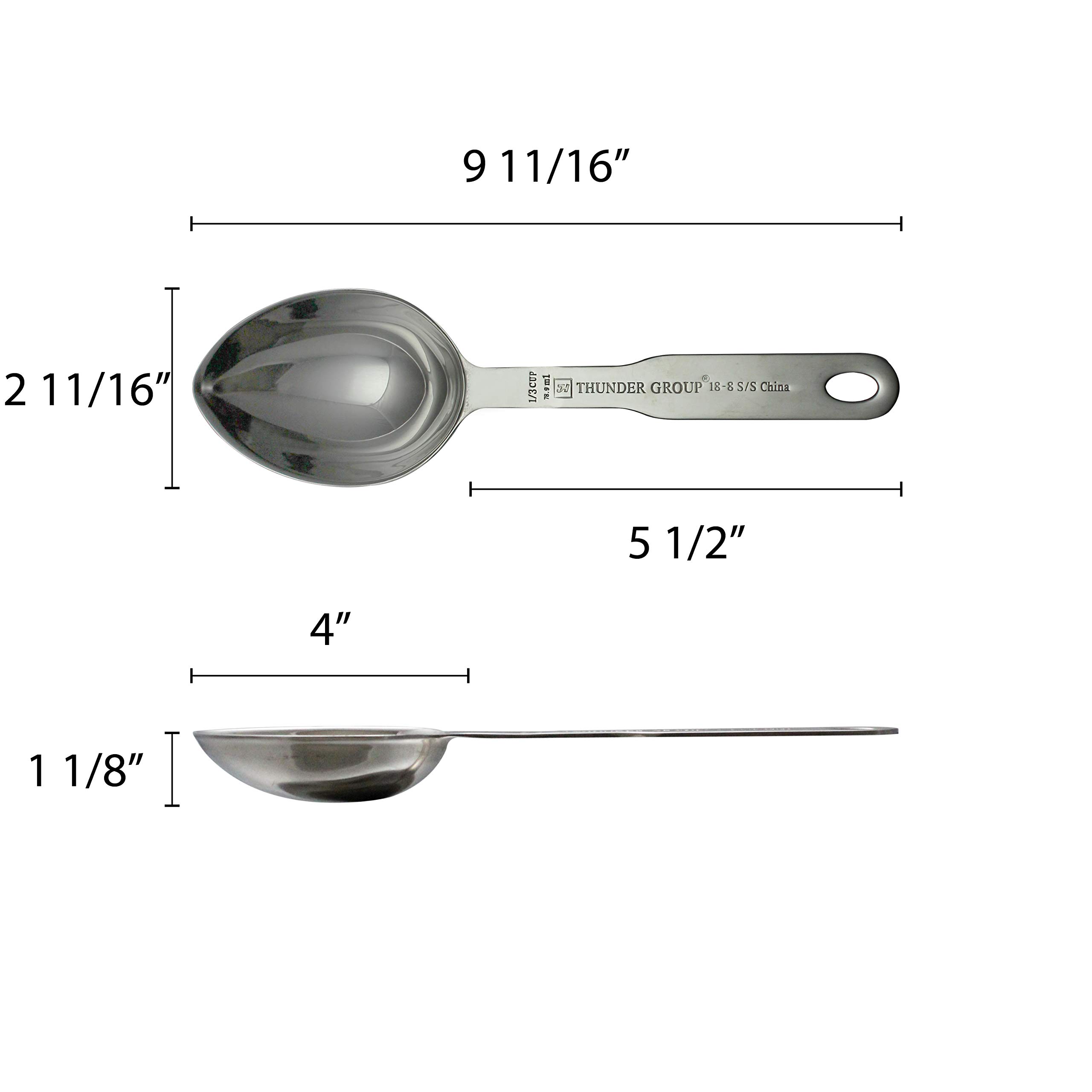 Thunder Group - Cuchara medidora (1/3 tazas, 20,3 cm)