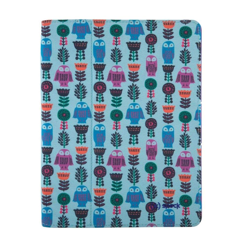 speck ipad 2/3/4 fitfolio flower owl - teal wharf