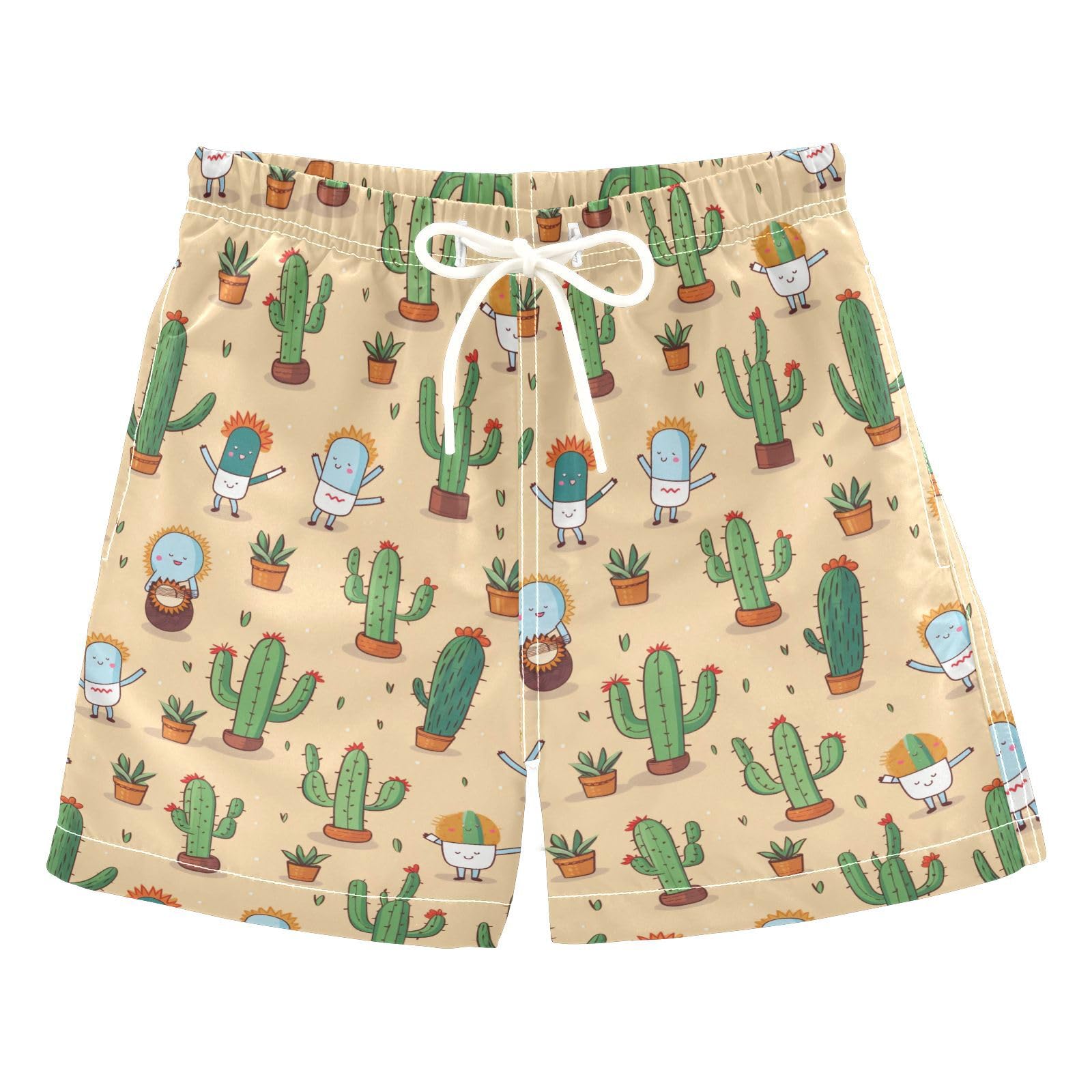 senya Cute Cactus Boys Swim Trunks Toddler Shorts Swimwear Boardshorts