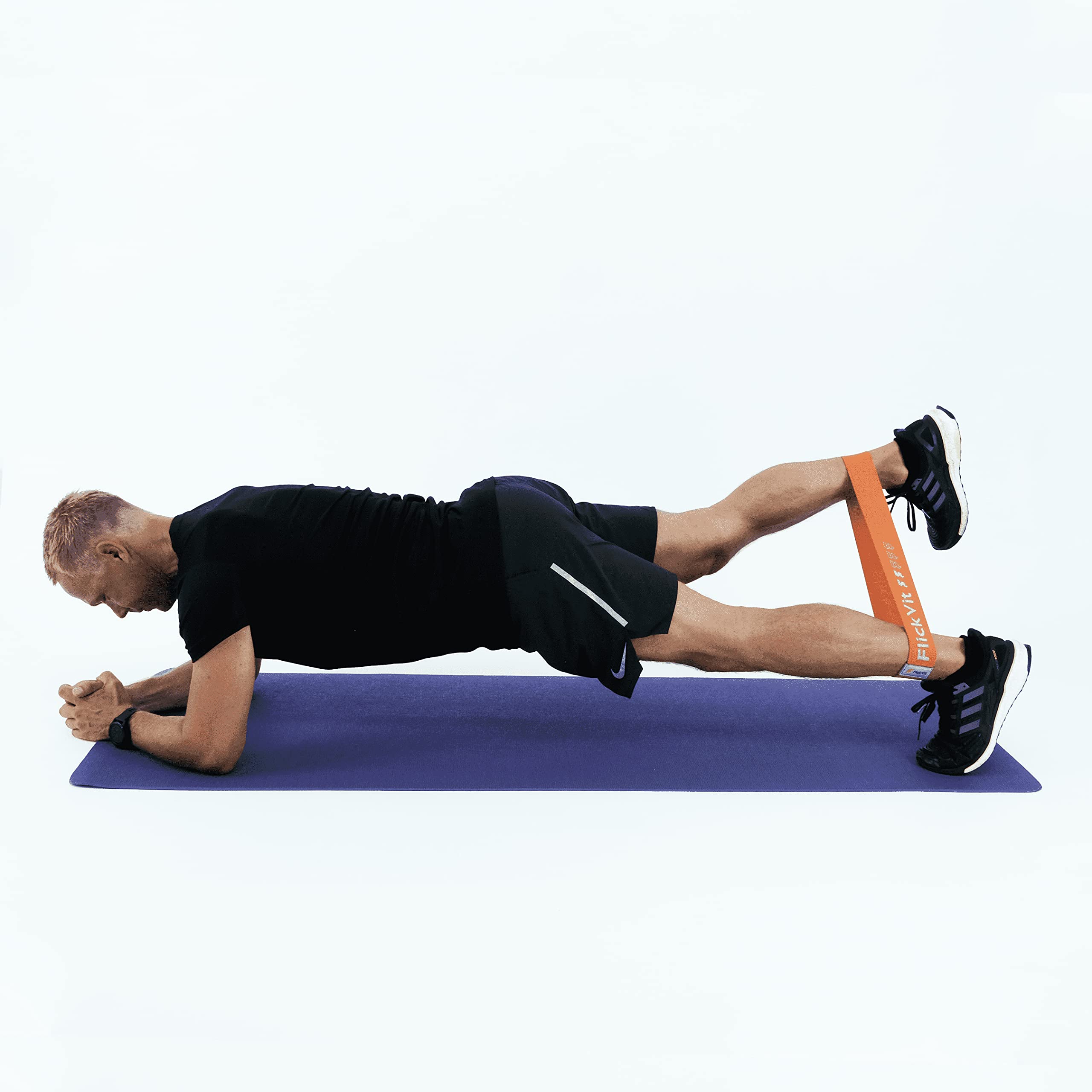 Set di fasce fitness Health (1 e 2), fascia fitness in tessuto, per trazioni, fasce di resistenza, fascia elastica sportiva, set Theraband