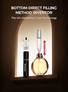 Travalo ESSENTI Refillable Travel Perfume Atomizer, 5 ml, Black
