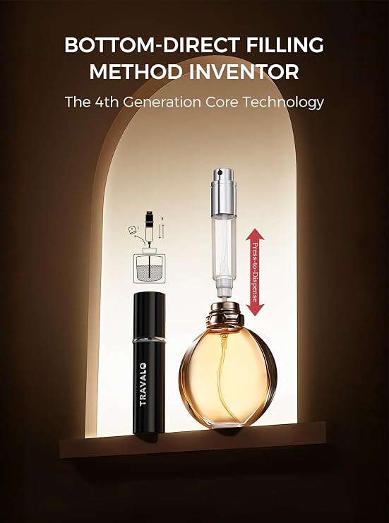 Travalo ESSENTI Refillable Travel Perfume Atomizer, 5 ml, Black