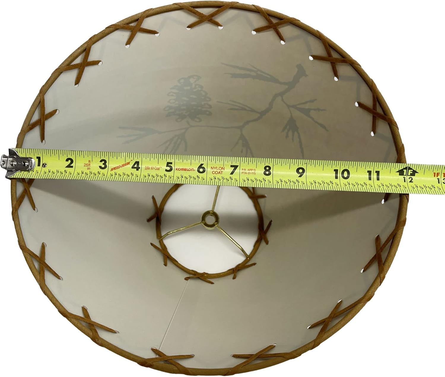 Rustic Oiled Craft Paper Pine Cone Scene Lamp Shade - 12"