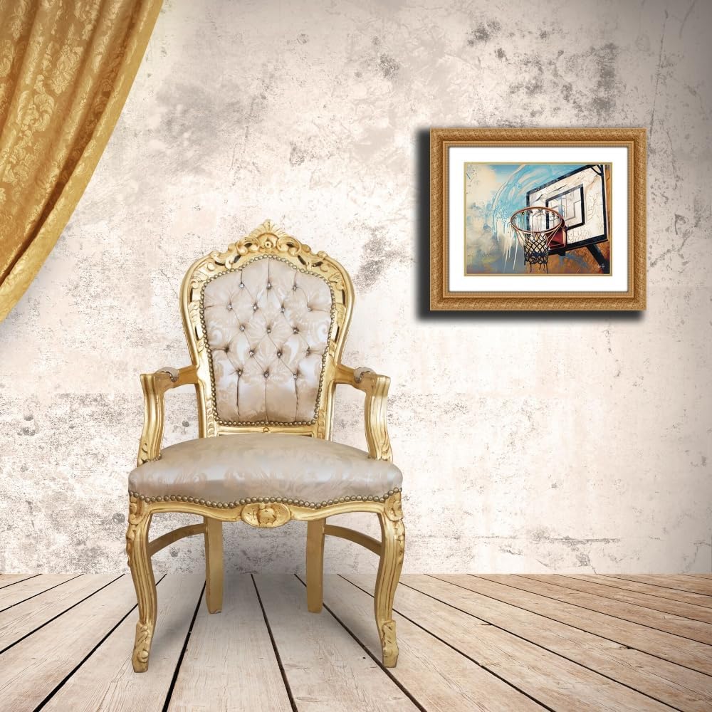 ArtDirect Graffiti Basketball Hoop Custom Framed Art Print Giclee Print or Canvas Options with Various Sizes and Customization by Rae, Marla