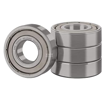 XiKe 4 Pack 6204ZZ Double Sealed Deep Groove Ball Bearings, 20x47x14mm, Pre-Lubricated for High RPM, Chrome Steel P6, ABEC 3