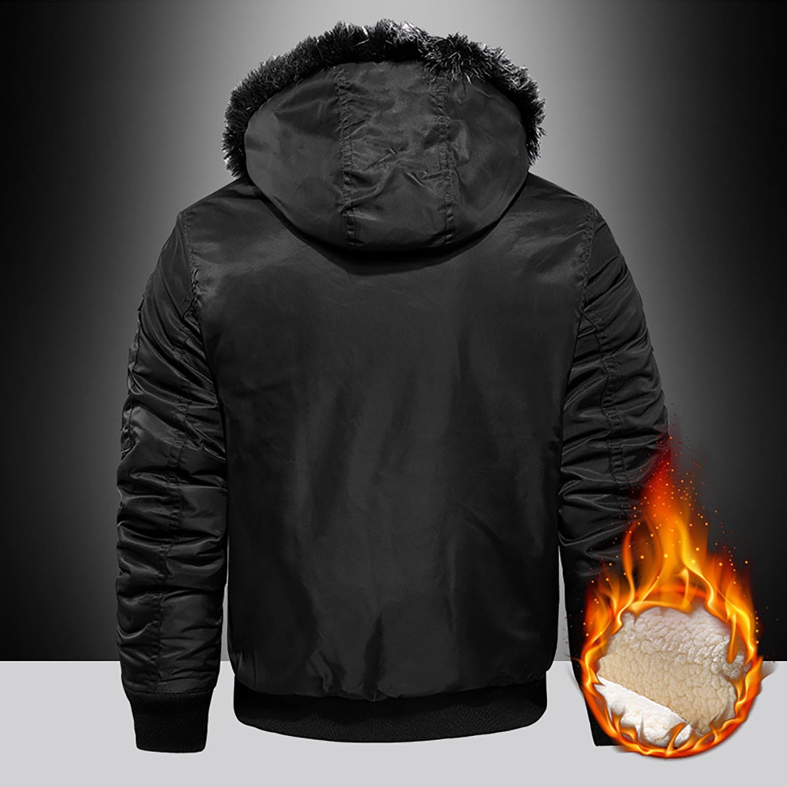 Generisch Zwangsjacke FüR MäNner Herren Winter Winddichte Casual Modische Warme Slim Fit Daunenjacke mit Kapuze