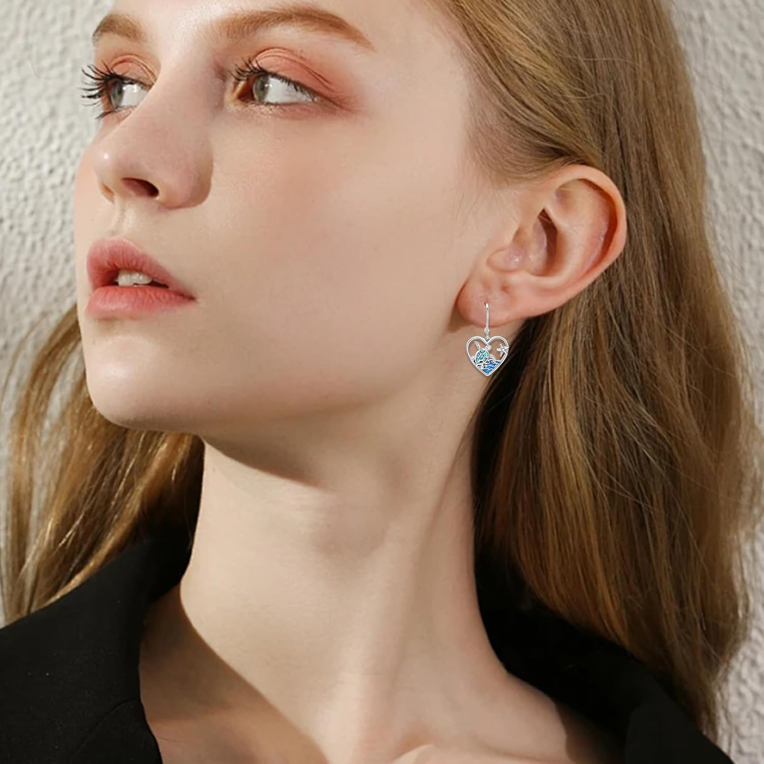 Seahorse Turtle Earrings S925 Sterling Silver Ocean Seahorse Sea Turtle Drop Dangle Earrings Beach Jewelry for Women, Best Friend, Daughter, Birthday, Christmas Gifts - Image 2