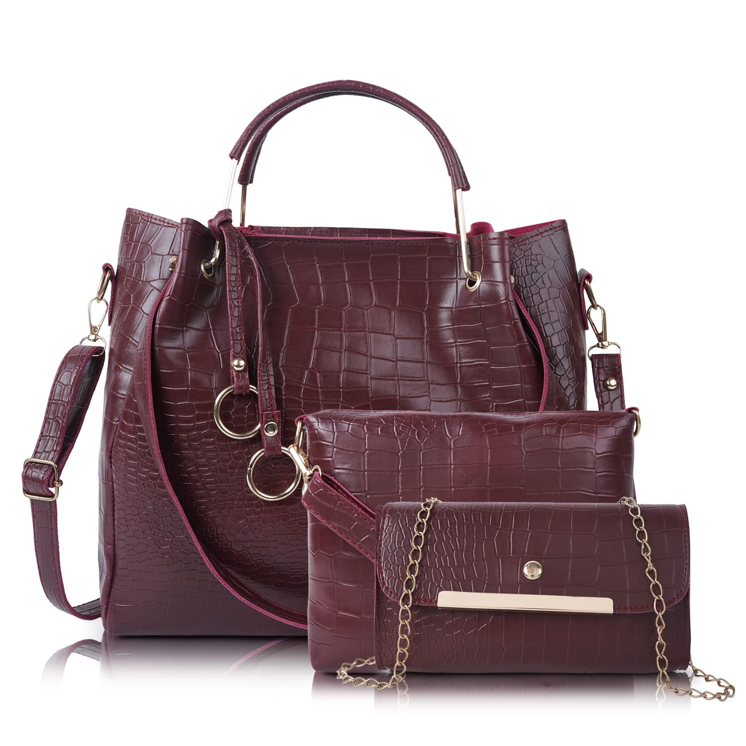 See full amazon price history chart for Envias Leatherette Handbags For Womens Ladies Combo Of 3 (D-68-Maroon) Envias Leatherette Handbags For Womens Ladies Combo Of 3 (D-68-Maroon) (B0C3MQ2GCY) Amazon Price History, Amazon Price Tracker