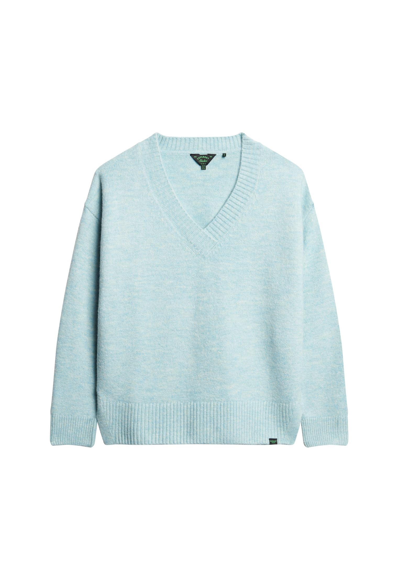 Superdry Damen Oversized V Neck Jumper T-Shirt (1er Pack)