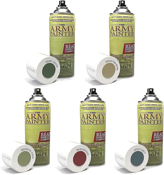 The Army Painter Acrylic Spray Bundle For Miniature Painting Color Primers For