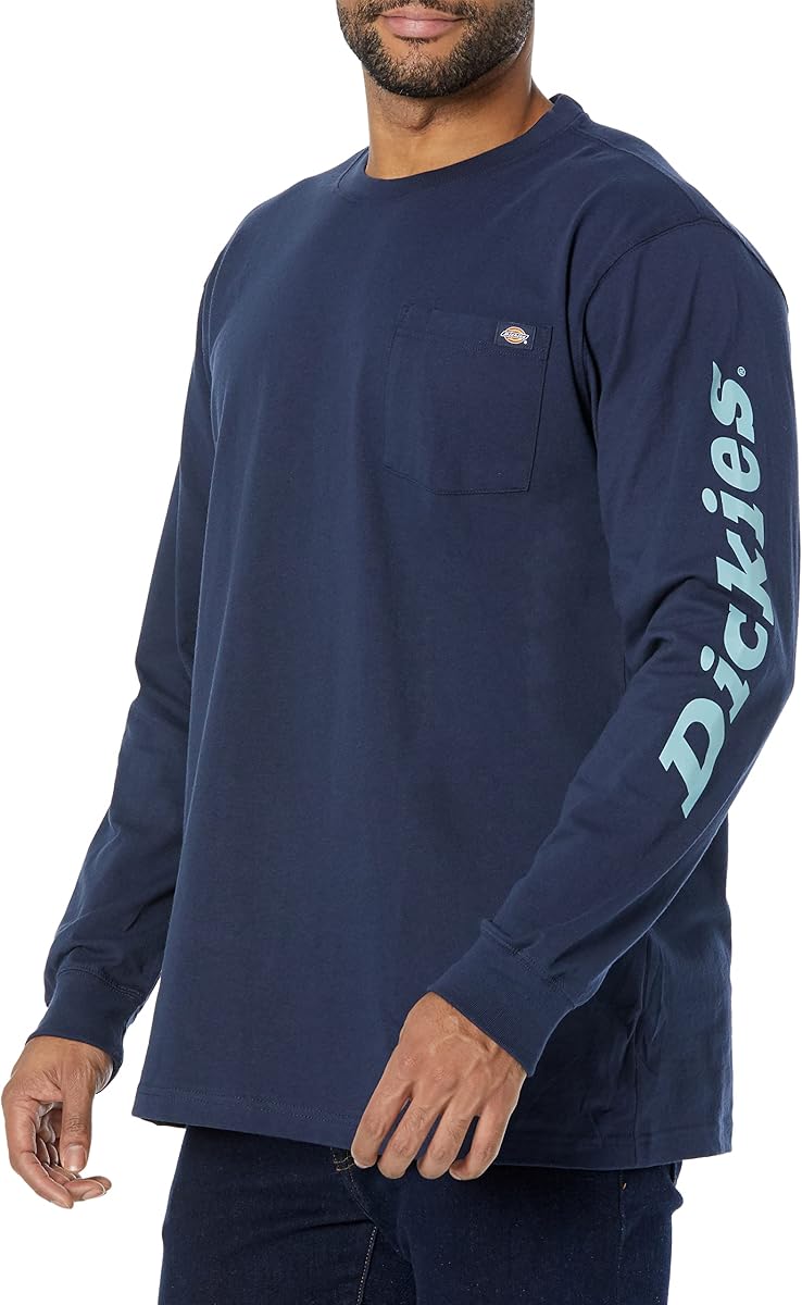 Camiseta de manga larga con gráfico Wordmark para hombre