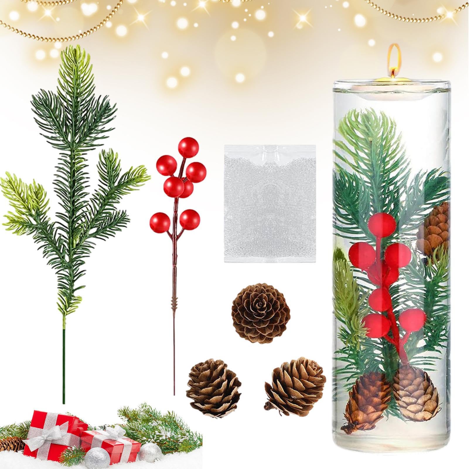 Garnitures de Noël haut de gamme en pin artificiel et baies de mariage