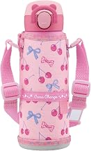 Zojirushi SM-UA48-PZ Children's Water Bottle, 16.2 fl oz (480 ml), Easy to Use for Kindergarten and School, Seamless Stopper, Easy to Clean, Cherry Pink