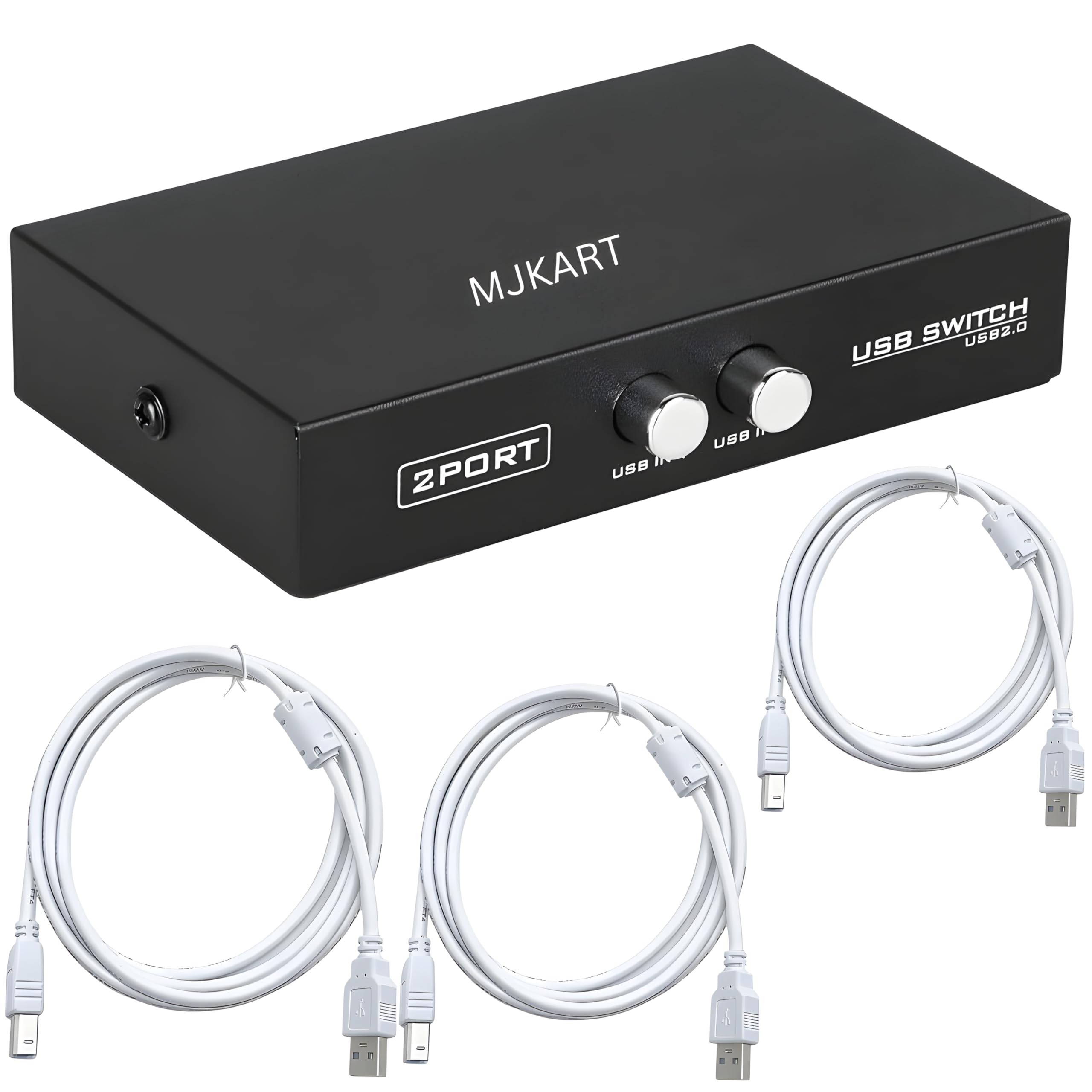2 Port USB 2.0 Printer Sharing Switch Hub Box with 2qty 3M & 1qty 1.5M Cable | Printer Splitter for Two Computers Sharing 1 Scanner Printers Projector Camera and Keyboard-picture-30