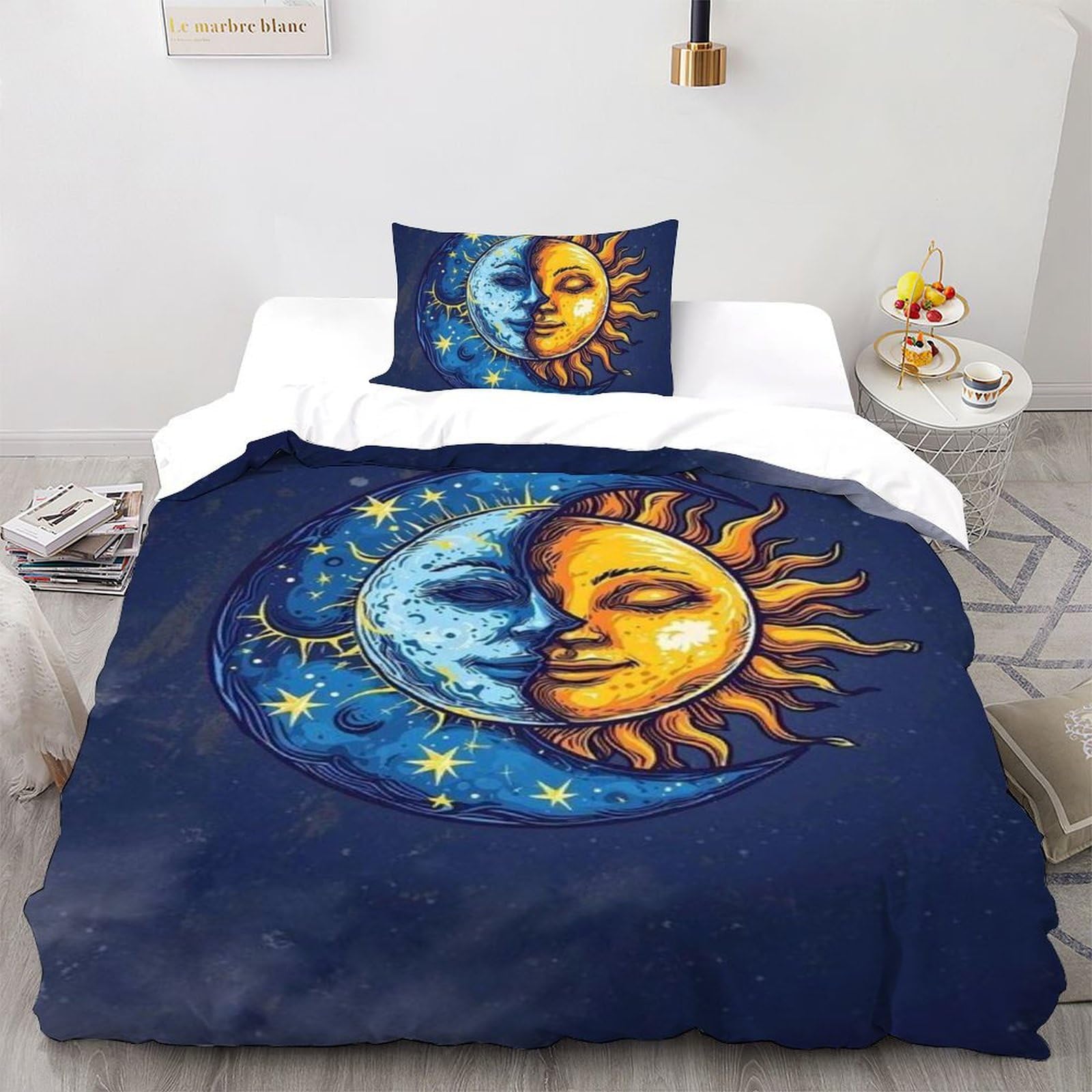 Housse de couette single microfibre imprimé 3D infroissable