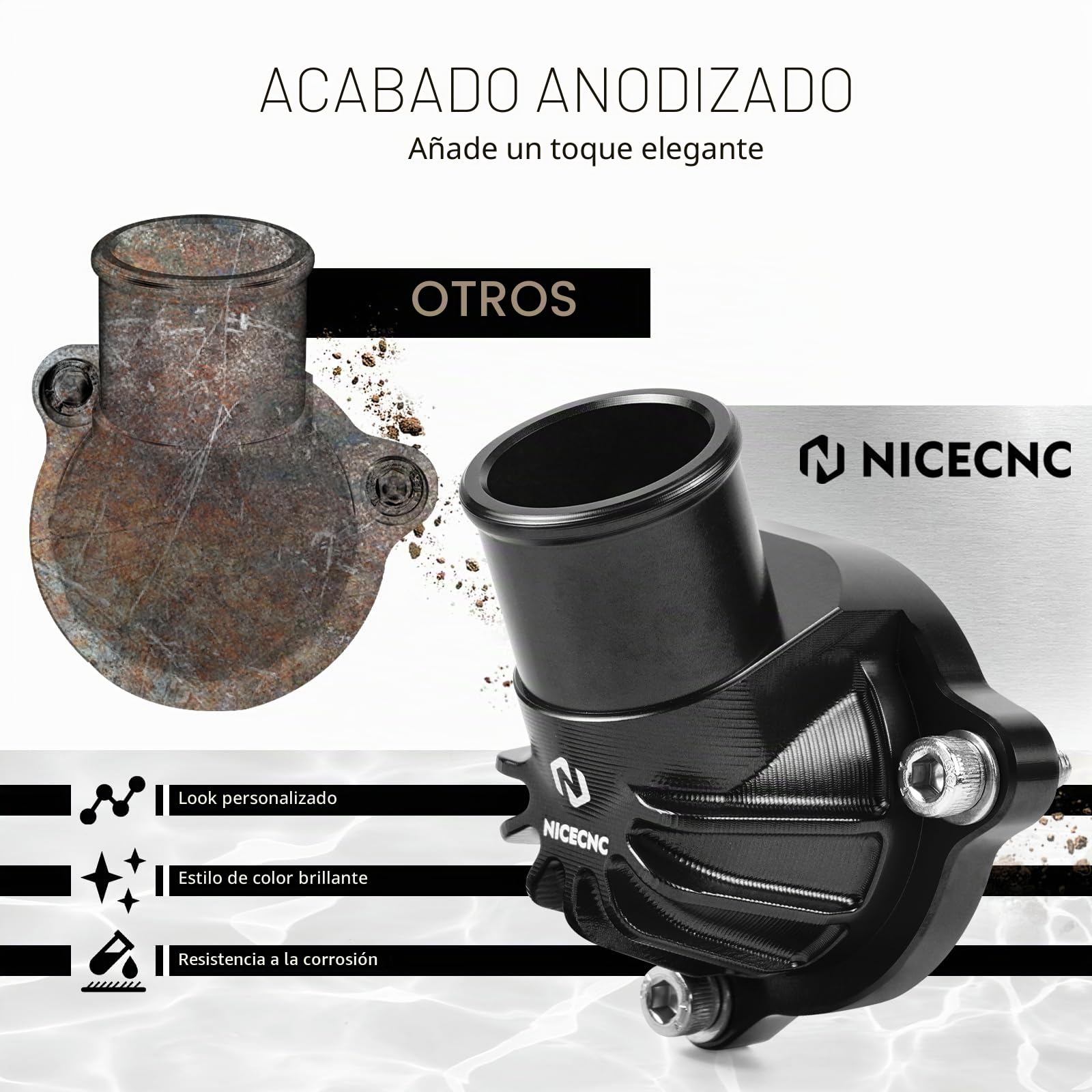 NICECNC Cubierta de Carcasa de termostato Compatible with Norden 901 / Expedition 2022-2024, 790 890 Duke/R 2018-2024, Accesorio de tubería de Agua, Repuesto para 63535019000, 63535019200,