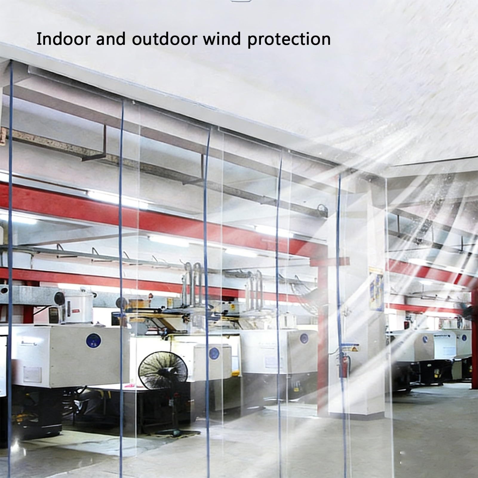 Lot Bandes en Plastique Air Curtain Isolation Rideau Lanière PVC Lamelles Chambre Froide, Usine(150x200cm/59.06x78.74in)