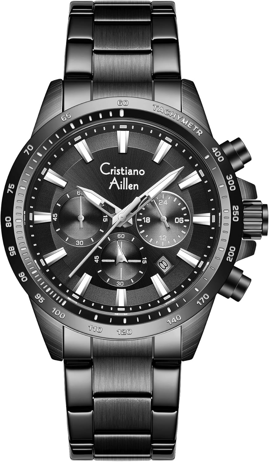 Watches for Men Stainless Steel Waterproof Analog Quartz