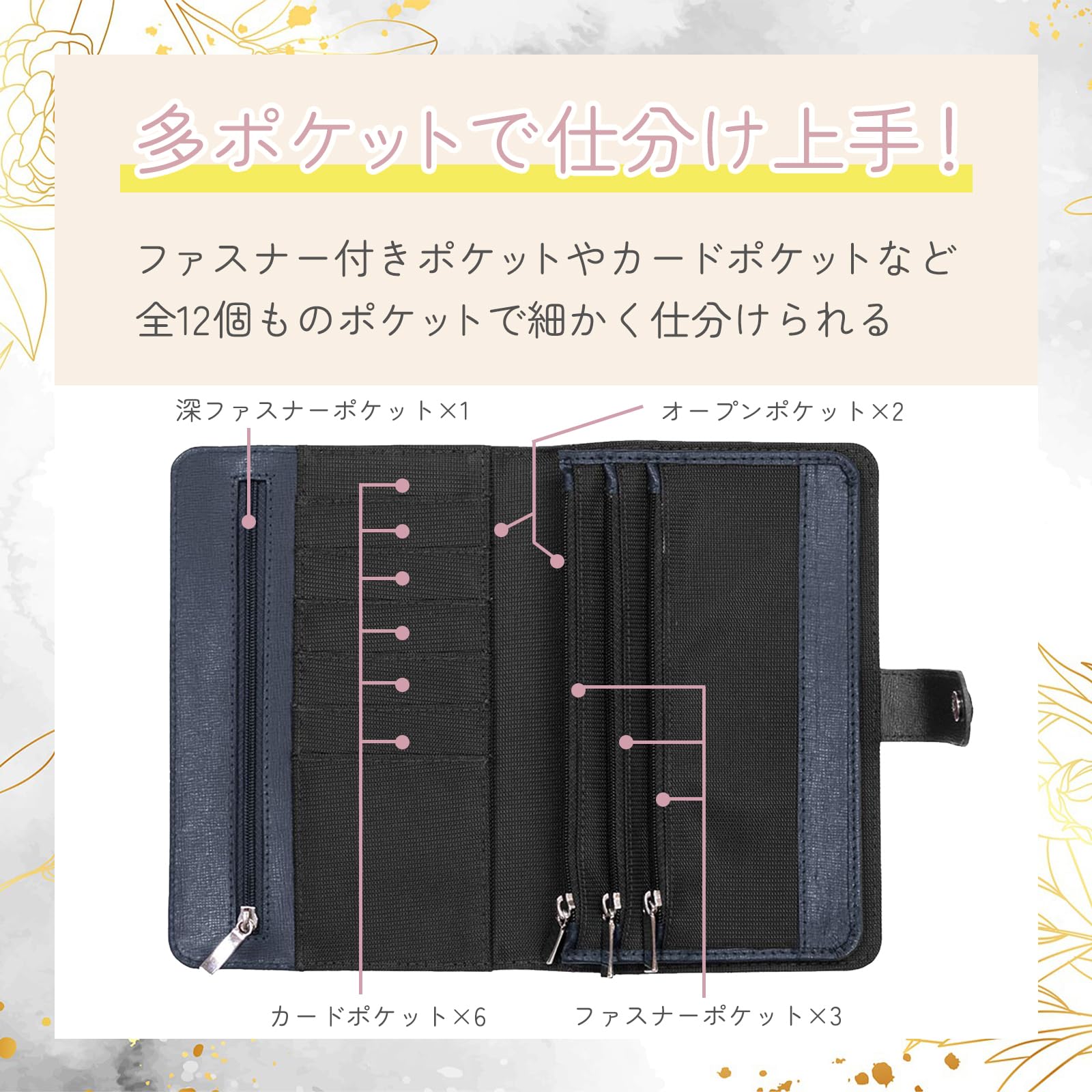 Amazon.co.jp: 通帳ケース 印鑑収納 マルチケース 革 通帳 ケース 
