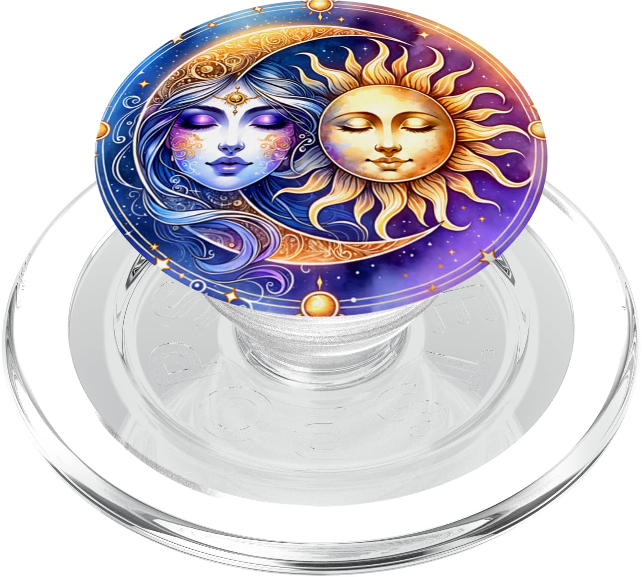 Mystic Sun and Moon Celestial Yin Yang Mystical Aesthetic PopSockets PopGrip for MagSafe