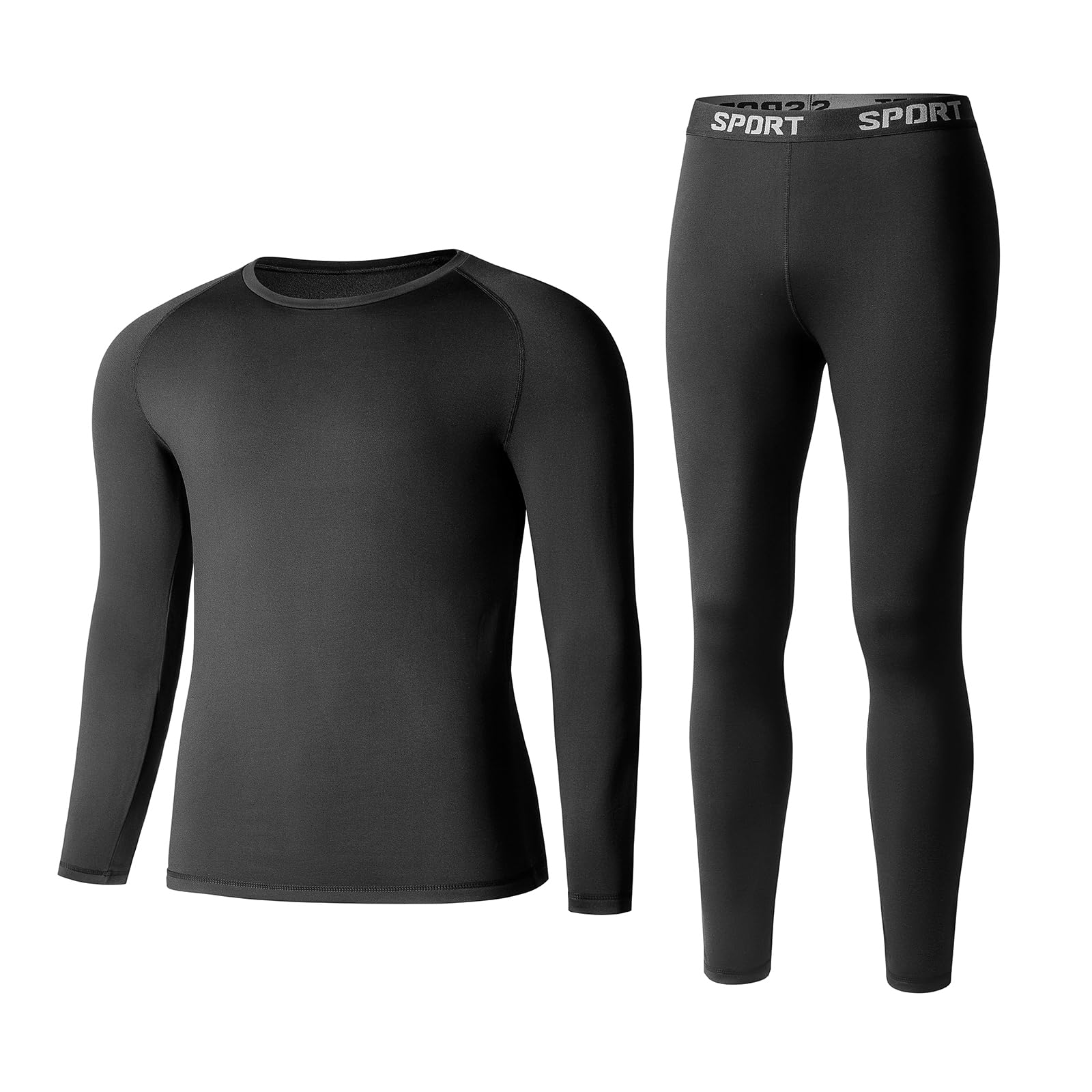 Intimo Termico Bambino Calcio, Tuta Termica Maglia Termica e Pantaloni | Tessuto caldo e traspirante, completo termico per ragazzo e bambina, ideale per calcio, sci, ciclismo e sport invernali