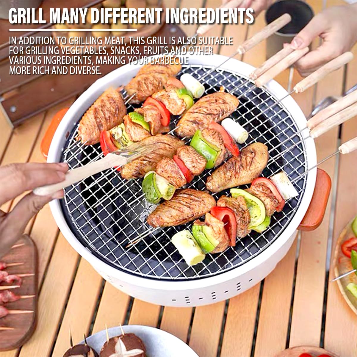 Rejilla Redonda De Barbacoa En Acero Inoxidable - Diámetros 30cm A 45cm, Gruesa, Para Camping Y Jardín