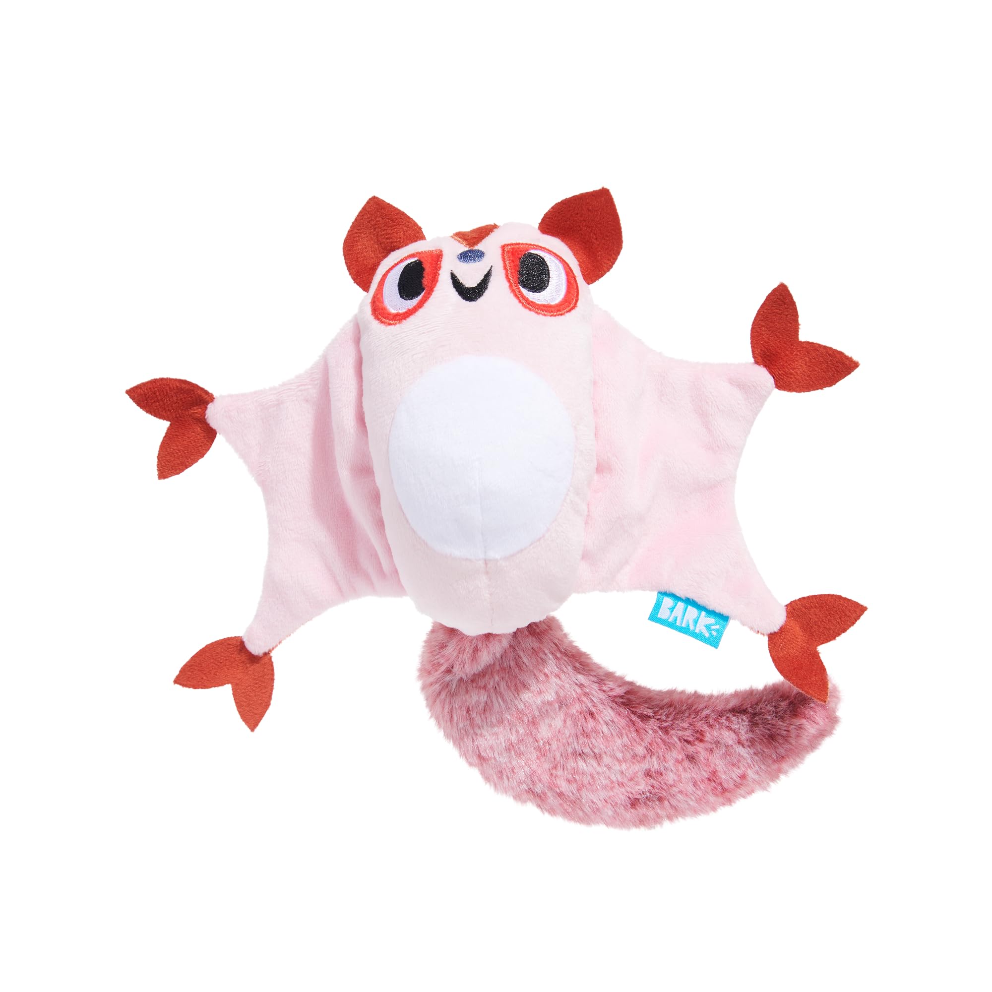 BARK Dog Toy Sydney Sugar Glider Squeaky Plush Toy for Dogs Crazy Crinkle, Long & Strong Hair To Shred