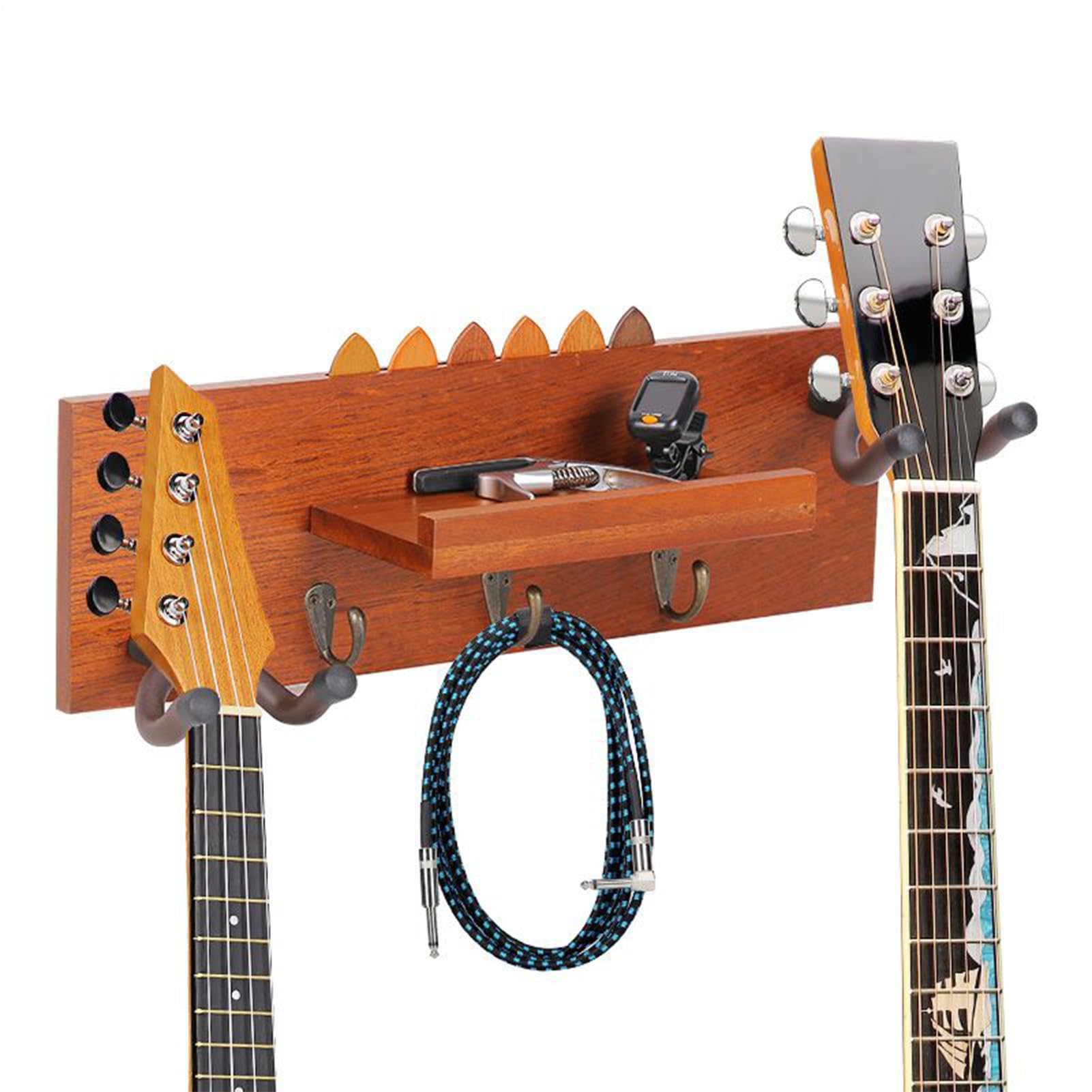 Wieszak Ścienny Na Gitarę Drewniany Bas Ukulele Banjo Mandolina | Drewniany wieszak ścienny na gitarę Pojemny, Do Elektrycznych, Akustycznych, Banjo, Basowych, Mandolin, Do Salonu I