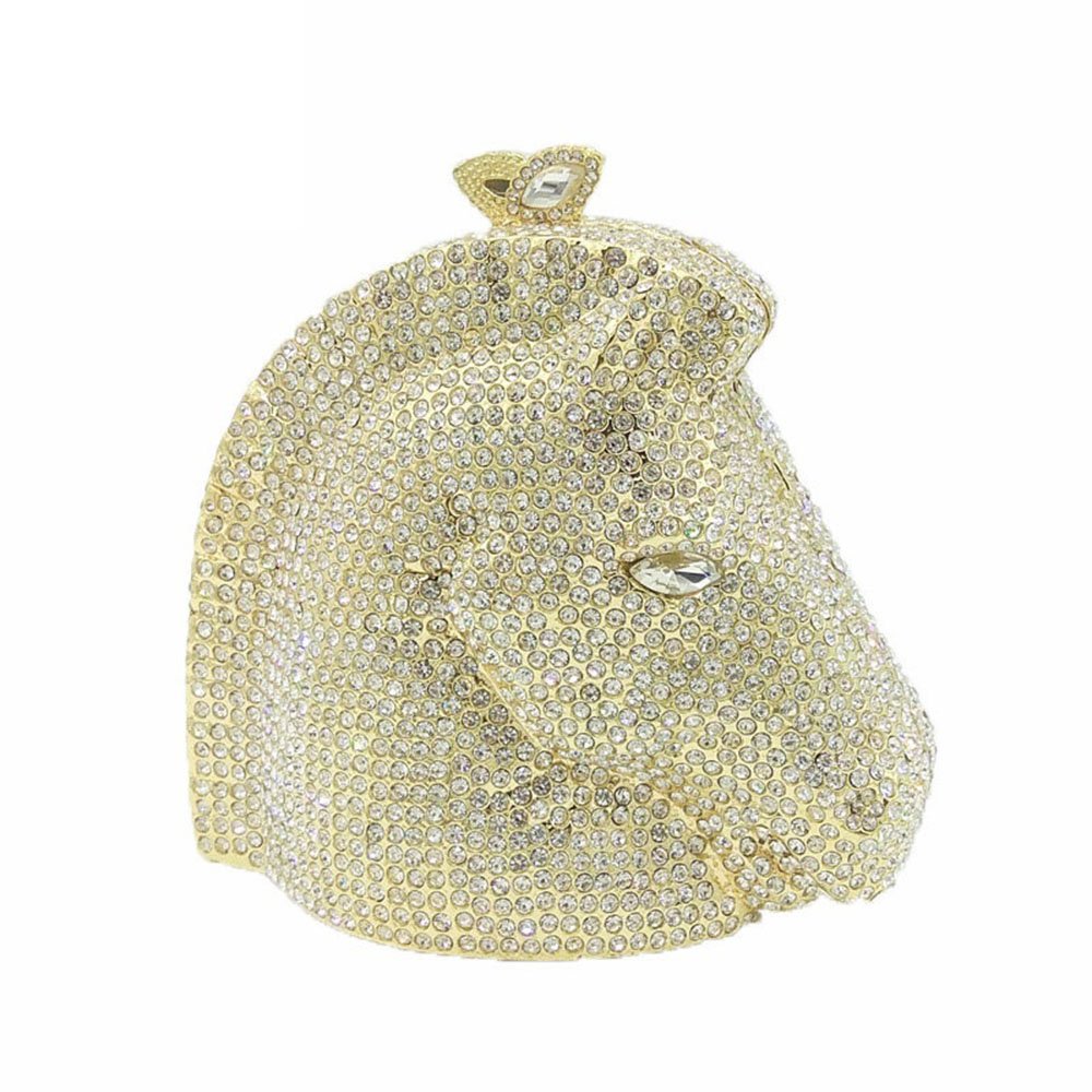 Boutique De FGG Horse Head Crystal Clutch Bags Women Animal Rhinestone Evening Handbags Party Crystal Clutch Purses,Mini | Crystal, Animal, Rhinestone