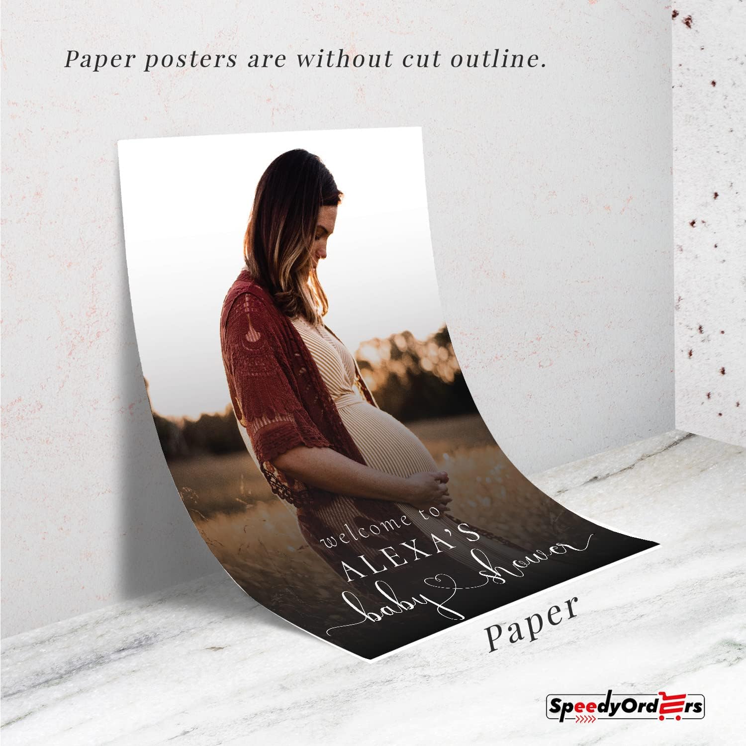 Custom Baby Shower Signs with Photo - Welcome Acrylic Signs, Upload Your Own (Personalized)