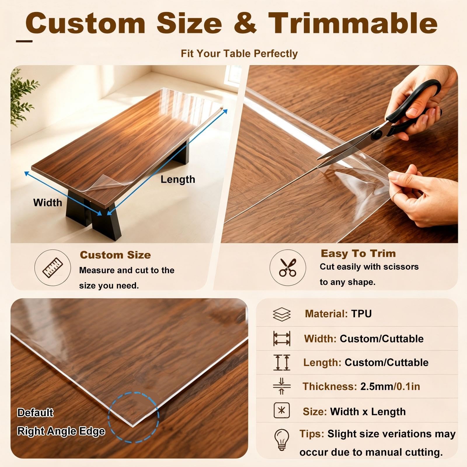 klebefolie transparent Tischschutzmatte selbstklebend TPU