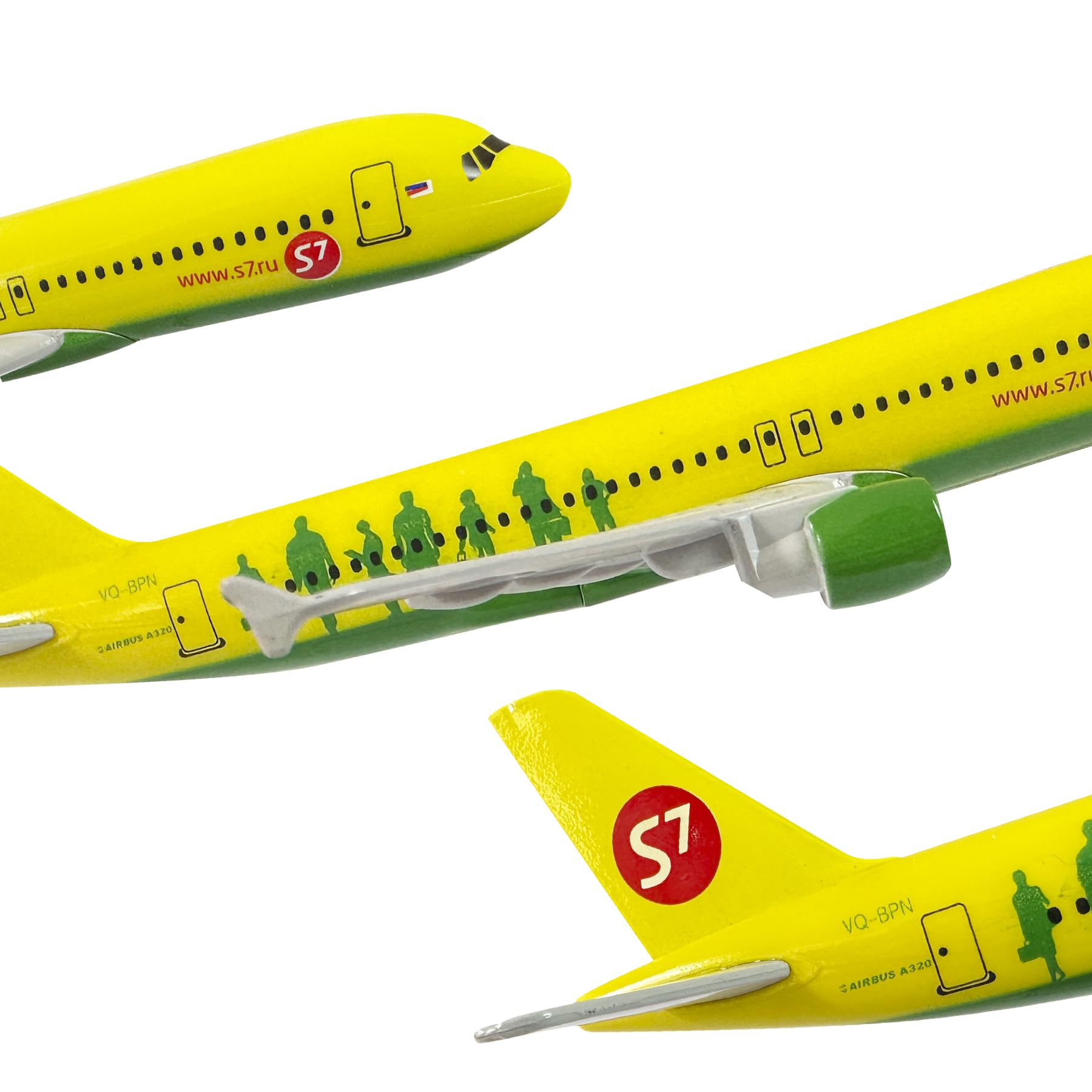 Bswath 1:400 Scale Model Siberia A320 Airplane Model Plane Diecast Alloy Plane for Gift and Collection - Image 3