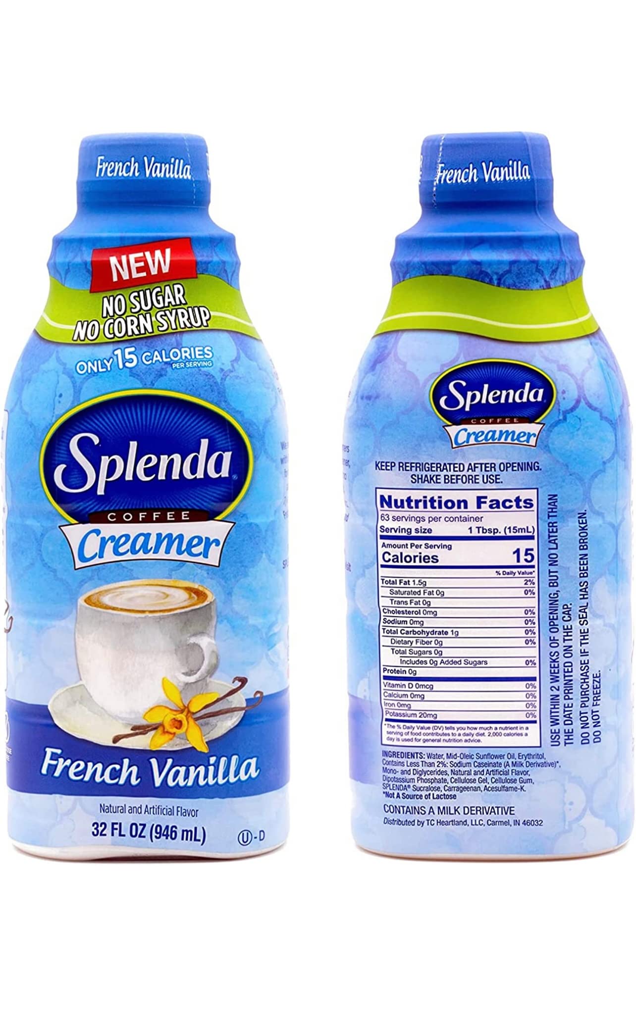 Buy SPLENDA Sugar Free, Low Calorie French Vanilla Coffee Creamer, 32