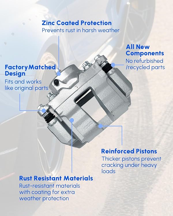 Kesbou Brake Caliper Set Compatible With 2013-2019 Cadillac XTS, 2008-2020 Escalade,2009-2014 Savana, 2009-2019 Silverado 1500, 2009-2020 Suburban, Tahoe with 2PCS Left & Right- Front Side by Kesbou - Image 2