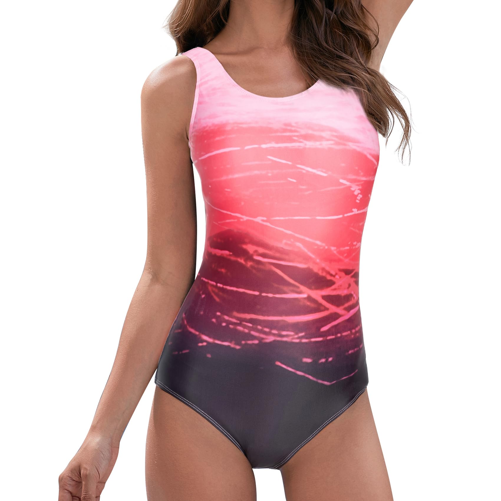Durio Costume da bagno da donna, sportivo, snellente, costume da bagno da donna, sexy, con spalline larghe
