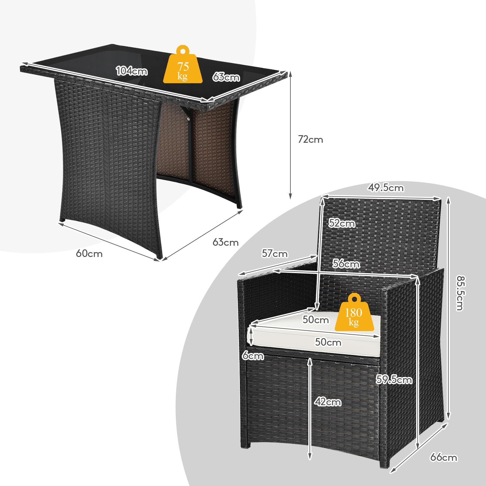 Ensemble De Jardin Rotin KOMFOTTEU Salon De Jardin En Rotin, Ensemble De Meubles De Salon De Jardin Rotin Exterieur