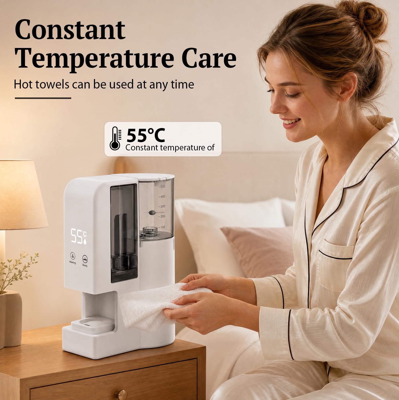 Máquina dispensadora de toallas de cara caliente con 40 piezas de toallas