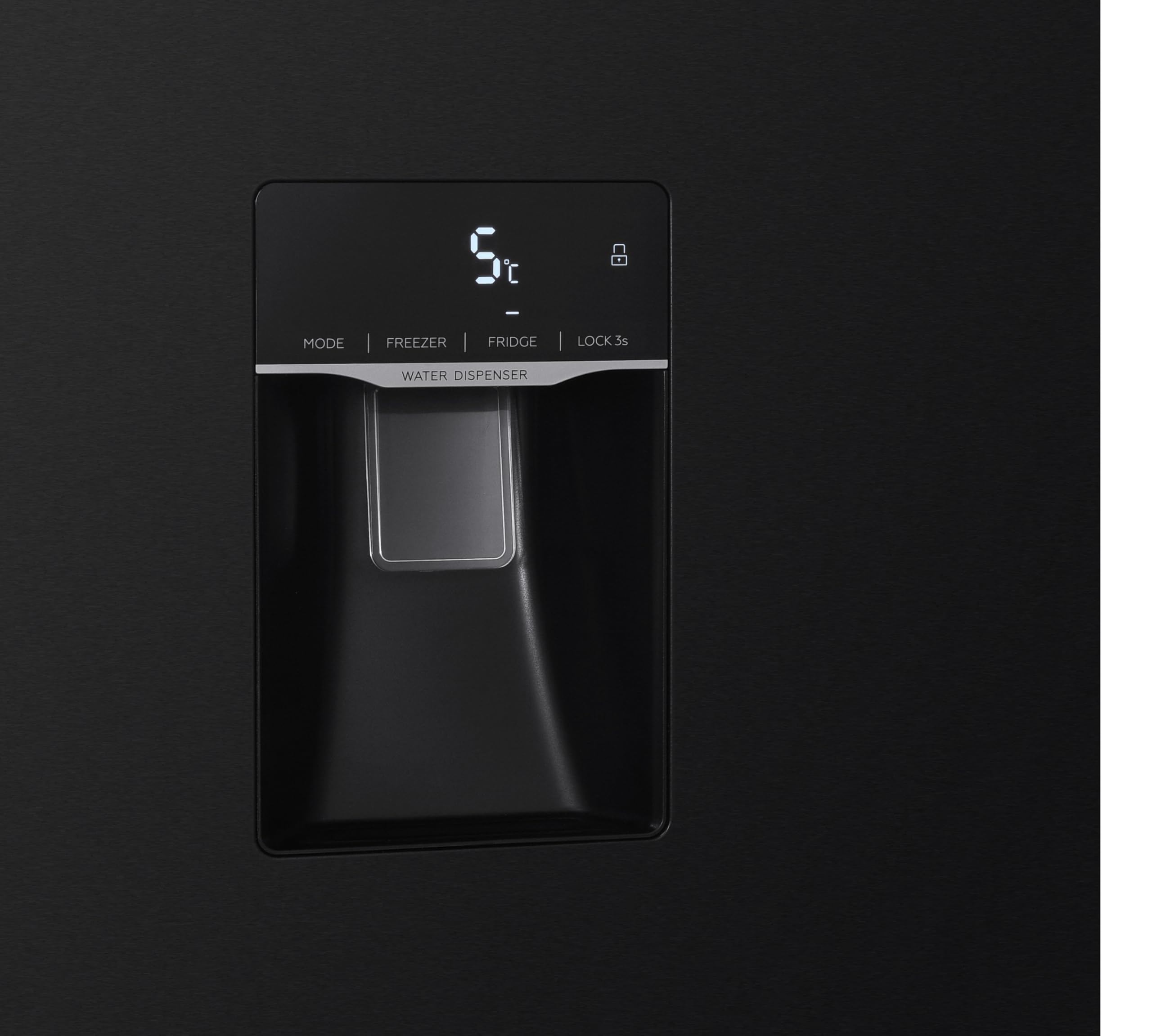 respekta Halvar Side-by-Side 439 L, No Frost, dispensador, Black Steel
