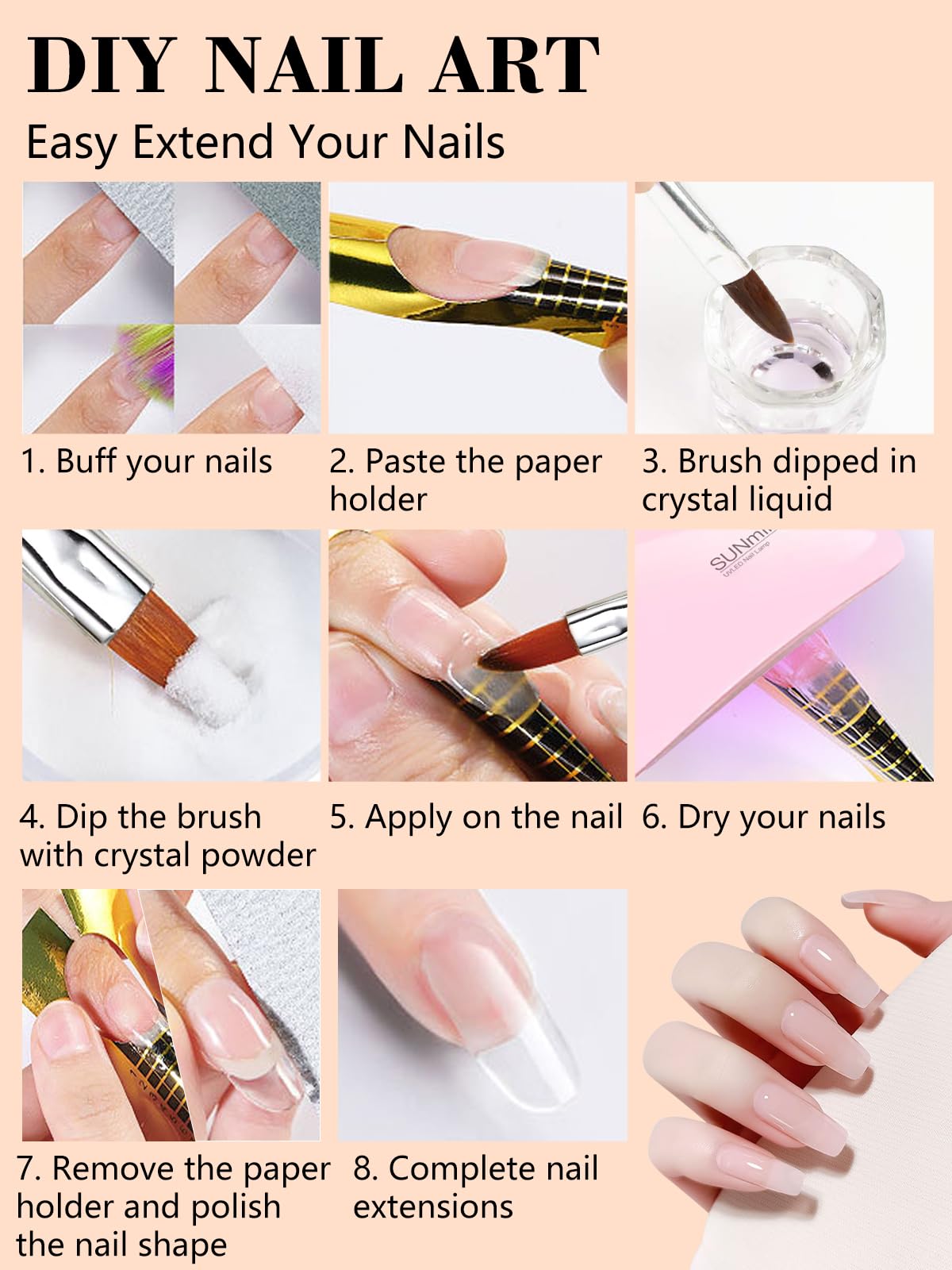 Deciniee Acrilico Per Unghie Kit, 42 Colori Polvere Acrilica Unghie con Monomero Liquido 3 Colori Rosa Bianco Trasparente, Professionale Kit Per Unghie Set Per Unghie in Acrilico Per Principianti