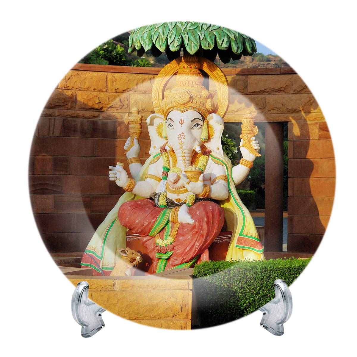 Ggsolution Rare Handcrafted 3D Ceramic Designer Decorative Plate with Stand