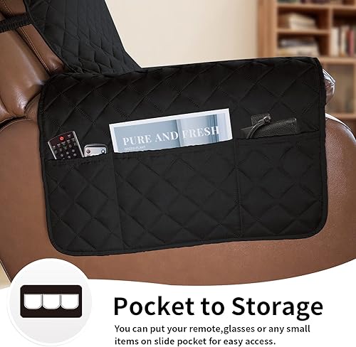 Miniatura 3 de Easy-Going - Funda para silla reclinable extragrande, reversible, resistente al agua, protector de muebles con correas elásticas, para mascotas