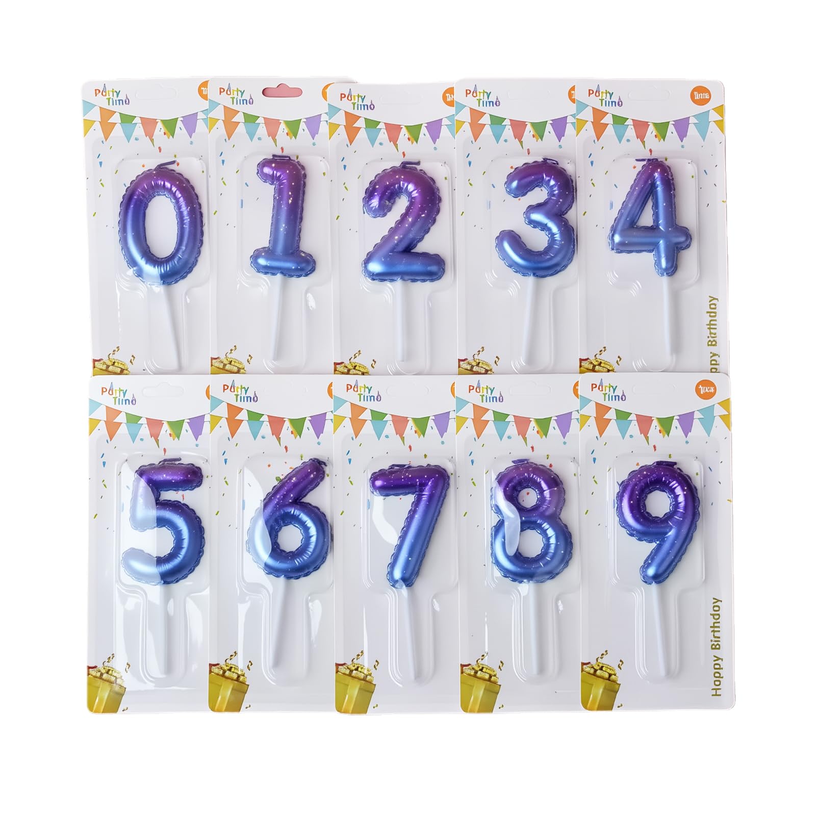 Amazon.co.jp: バースデーナンバーキャンドル 0～9 10点セット
