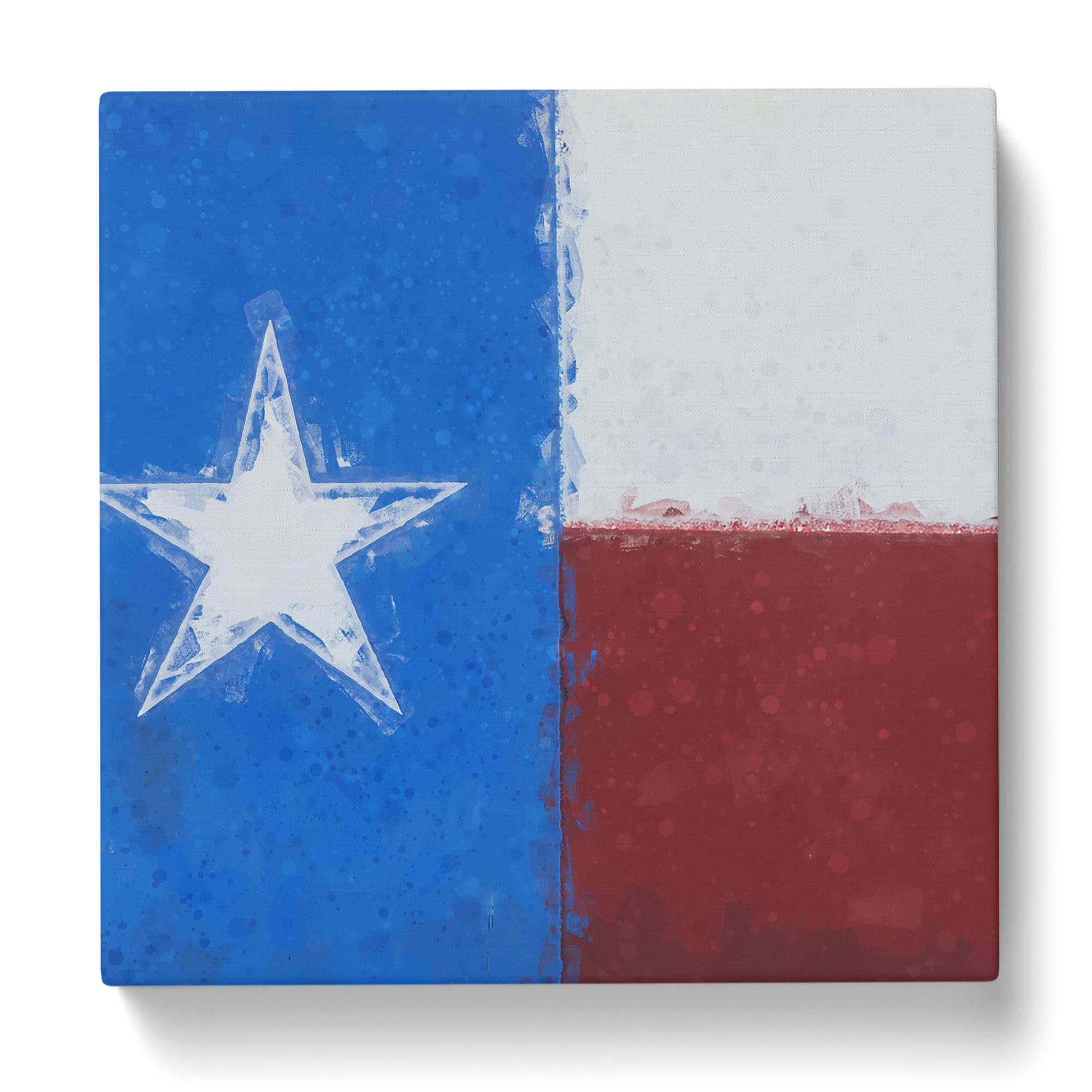 Painted Texas Flag Canvas Print, Mixed, 35L x 35W cm - Image 3