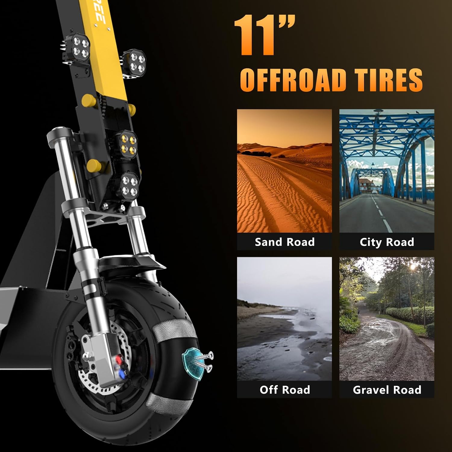 Tomofree Fast Electric Scooter, 6000W/3000W,60V 35Ah Off Road E Scooter, 55 Miles Long Range, 50 MPH/40 MPH Top Speed, 11" Tires, Foldable Kick Scooter for Adults and Teens with Full Suspension