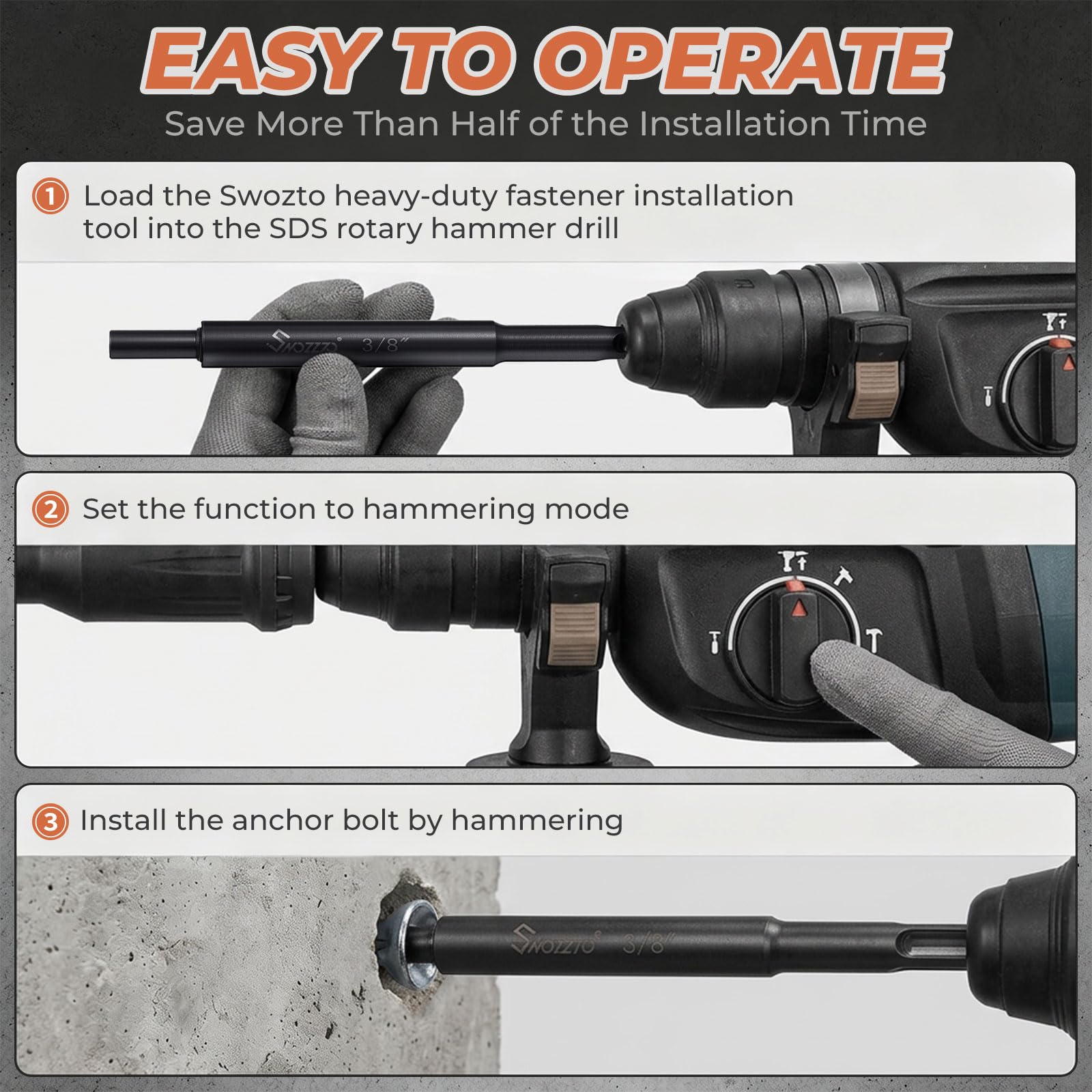SDS-Plus Setting Tool for Drop-In Anchors -4