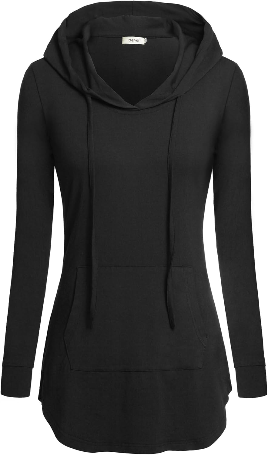 BEPEI Women Tunic Hoodies Long Sleeves Pocket Crewneck Dressy Shirts