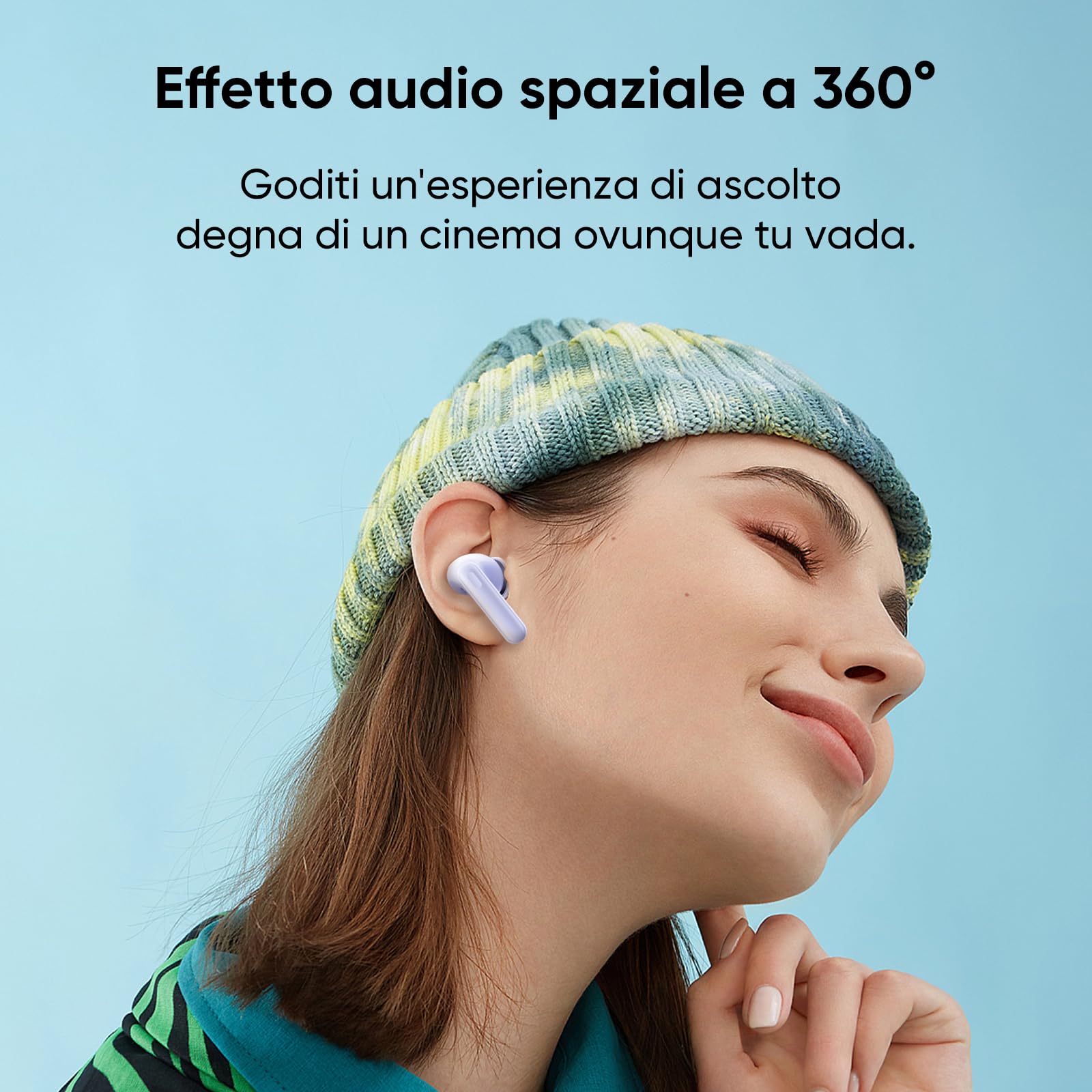 realme Buds T310, auricolari Bluetooth senza fili, ANC ibrido da 46 dB, driver bassi dinamici da 12,4 mm, 40 Ore di Riproduzione Totale, Bluetooth 5.4, audio spaziale a 360°, colore bianco
